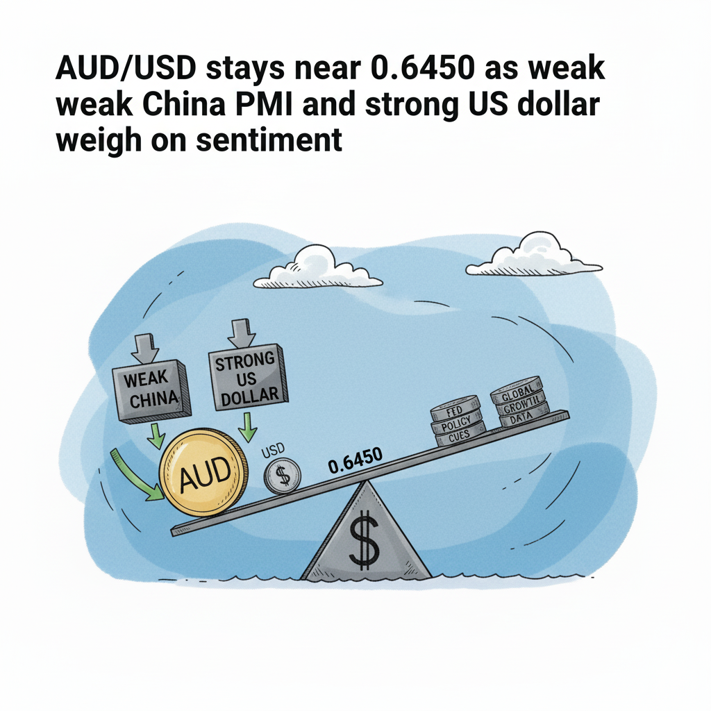 AUD/USD Remains Subdued Near 0.6450 Amid Weak China Data and Firm US Dollar