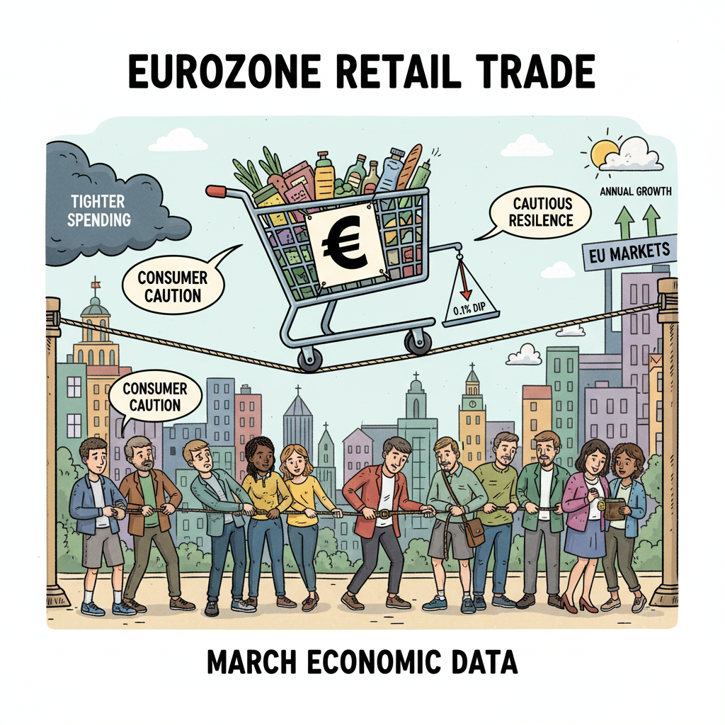 Retail Trade Volume Dips 0.1% in Euro Area and EU: What It Means for Markets and Consumers