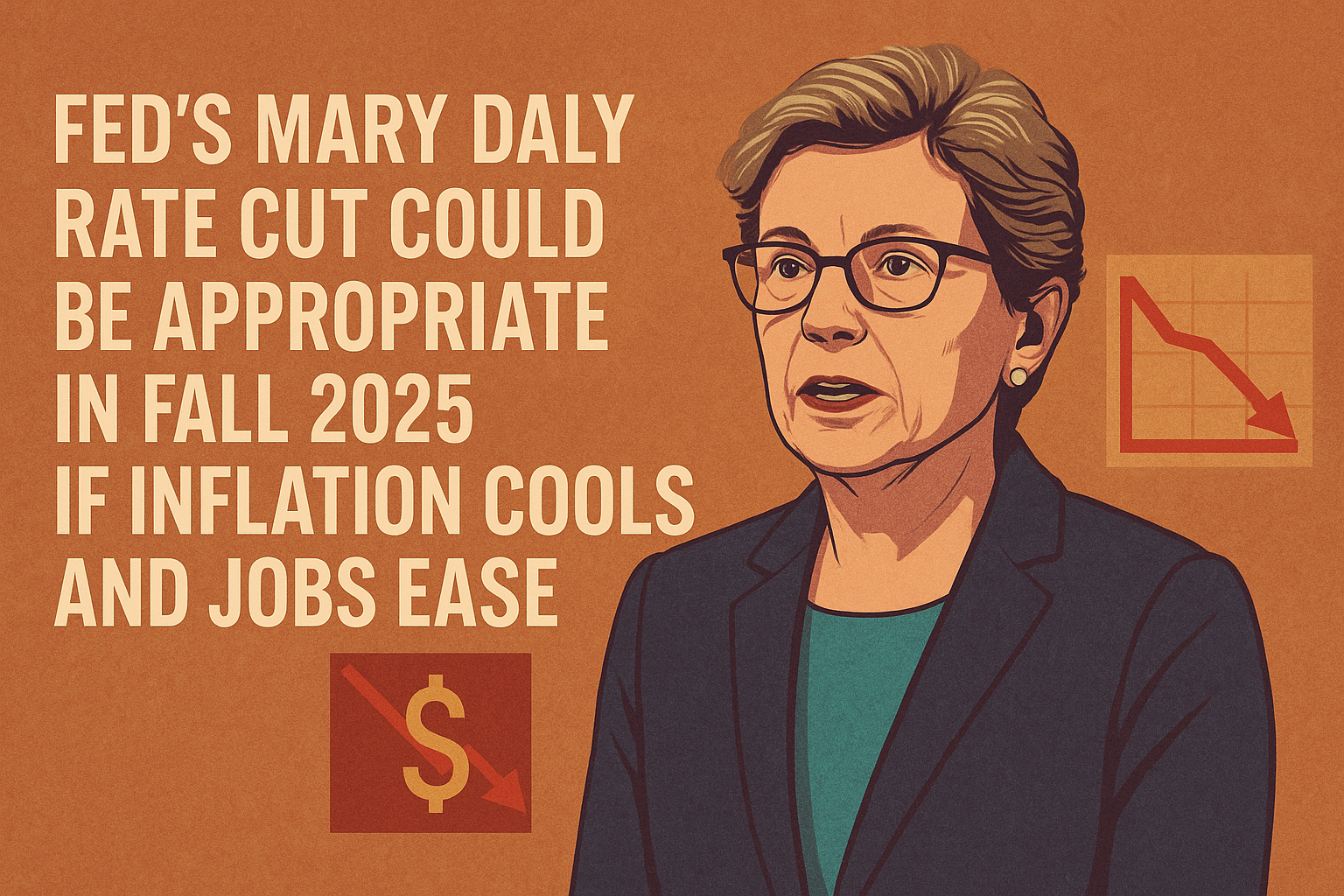 Fed’s Mary Daly Says Rate Cut Would Be “Appropriate” if Inflation and Job Market Cool Further