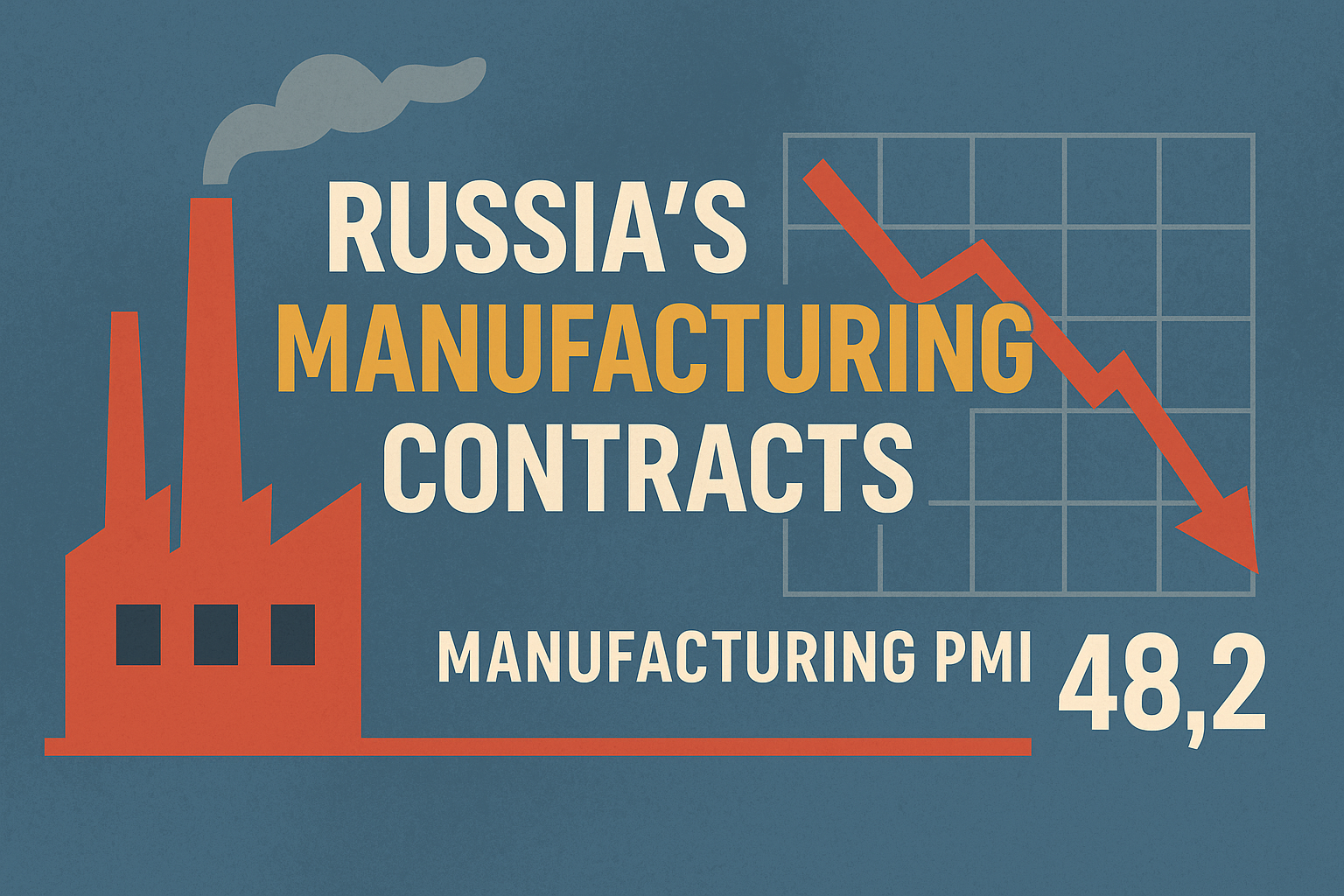Russia’s Manufacturing Sector Contracts Again as PMI Slips Below 50