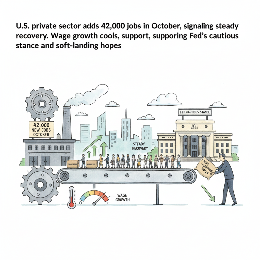 U.S. Private Sector Adds 42,000 Jobs: A Modest Recovery That Keeps the Fed on Its Toes