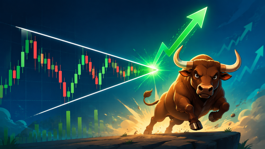 Bullish Symmetrical Triangle Pattern